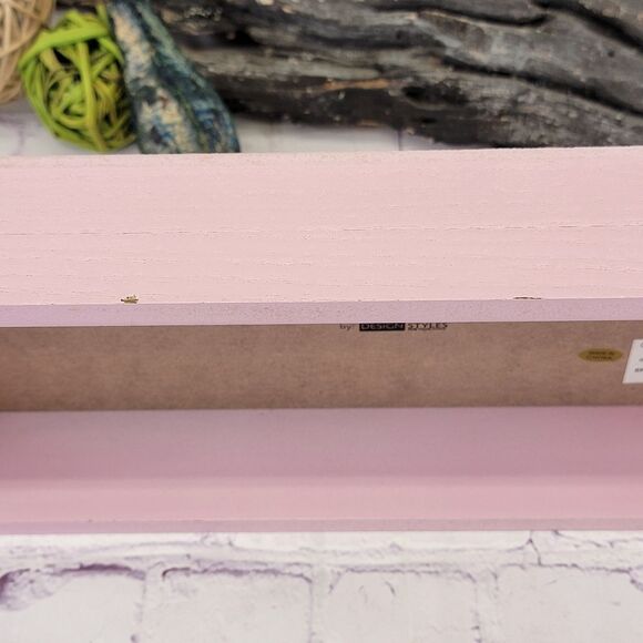 Rae Dunn PEACE LOVE JOY Pink Framed Wooden Sign Wall Art - Picture 3 of 8